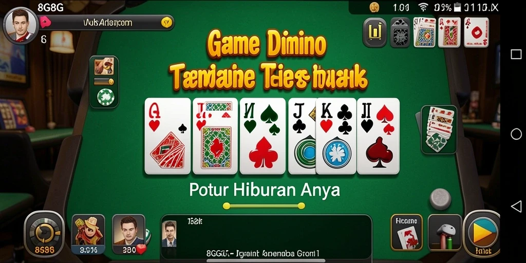 Tampilan gameplay Domino yang menyenangkan dan interaktif di 8G8G.