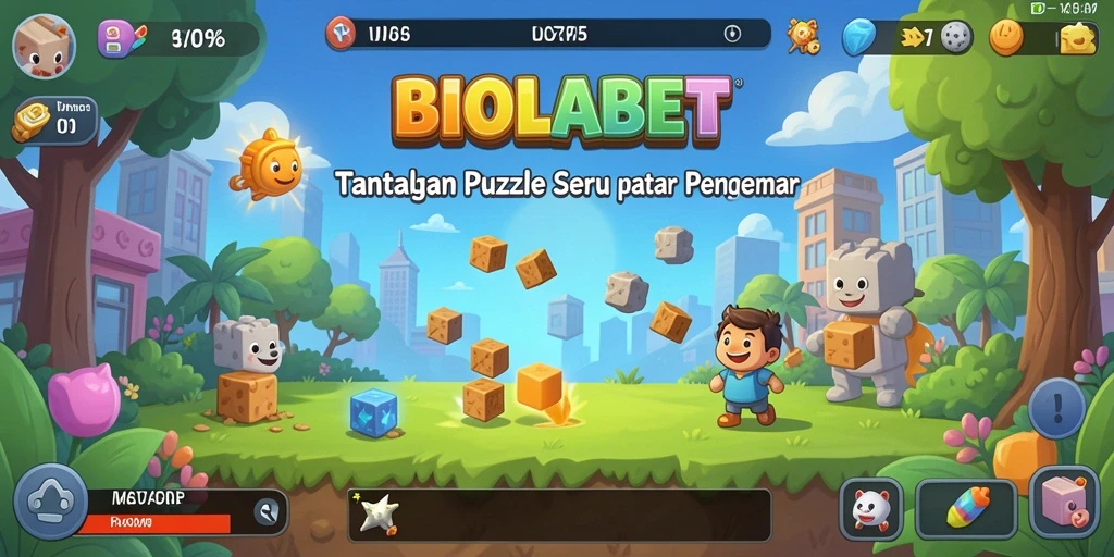 Tampilan gameplay seru di BIOLABET dengan teka-teki kreatif.