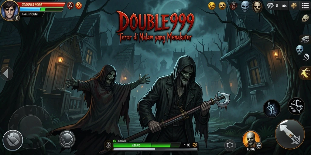 Tampilan gameplay yang mencekam dengan makhluk kegelapan mengejar.