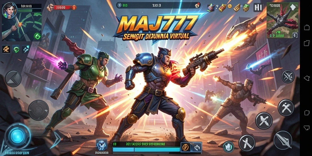 Gameplay MAJ777 menampilkan pertarungan yang dinamis dan penuh aksi.