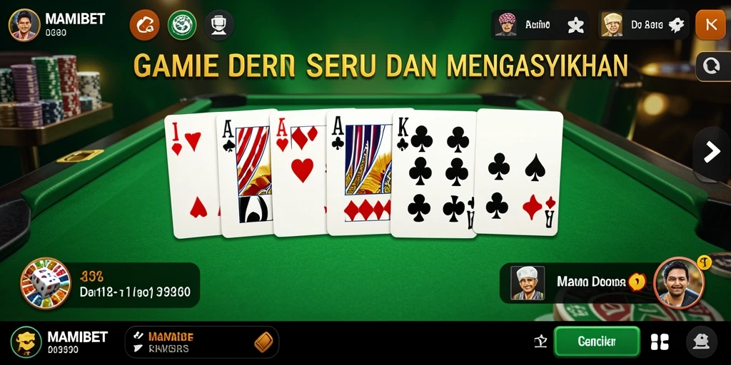 Tampilan gameplay seru di aplikasi MAMIBET.