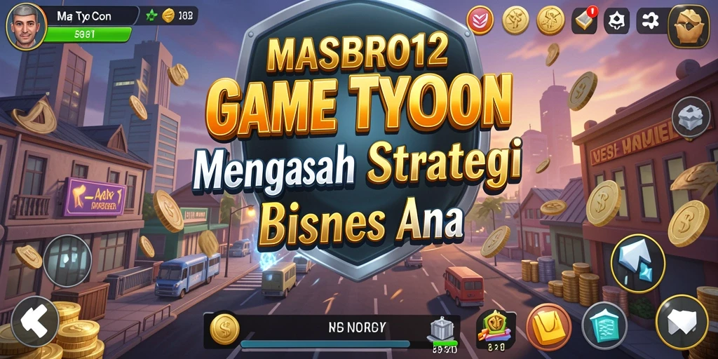 Tampilan gameplay menyenangkan dalam <strong>MASBRO12</strong> dengan elemen manajemen bisnis yang mendetail.