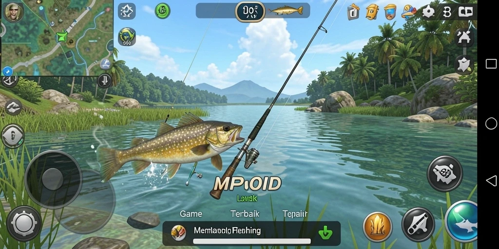 Tampilan gameplay MPOID dengan berbagai jenis ikan yang menarik.