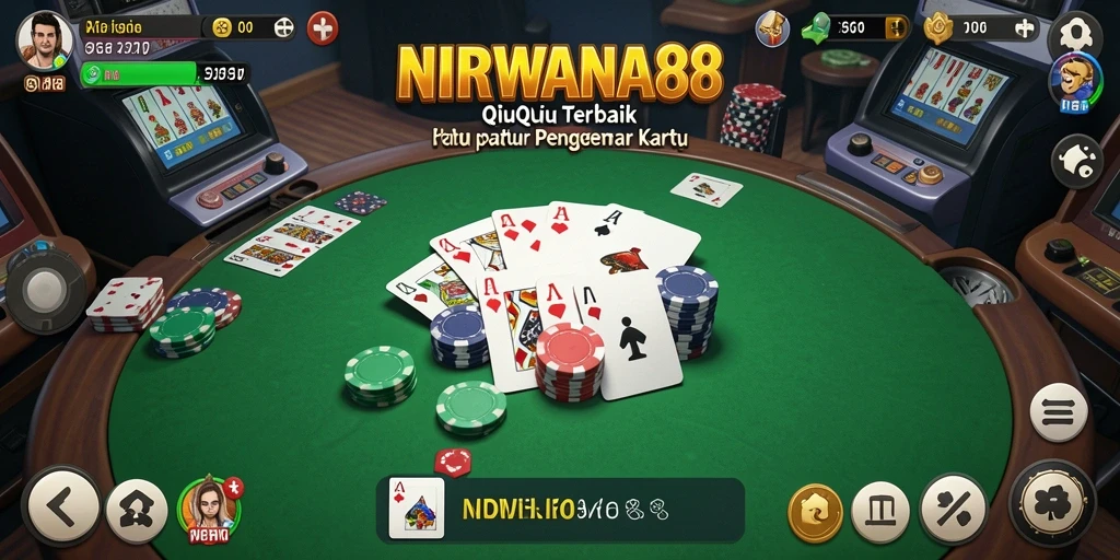 Screenshot NIRWANA88 menampilkan aksi seru permainan QiuQiu.