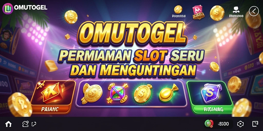 Screenshot gameplay OMUTOGEL menampilkan momen mendebarkan saat memutar gulungan Slot.