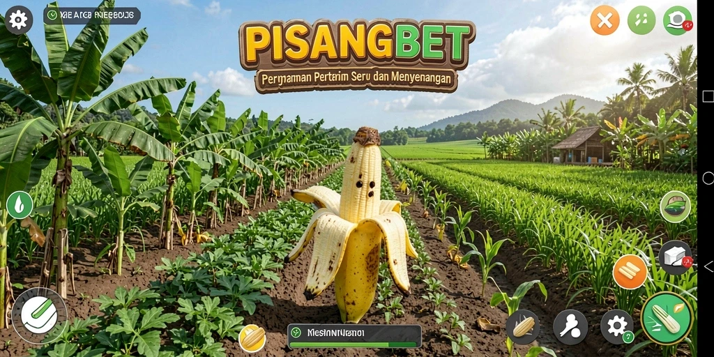 Screenshot PISANGBET menunjukkan aktivitas seru berkebun.