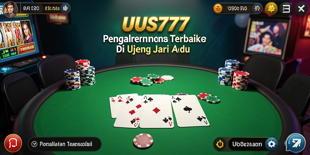 Screenshot UUS777 menampilkan saluran gameplay yang mendebarkan di poker.