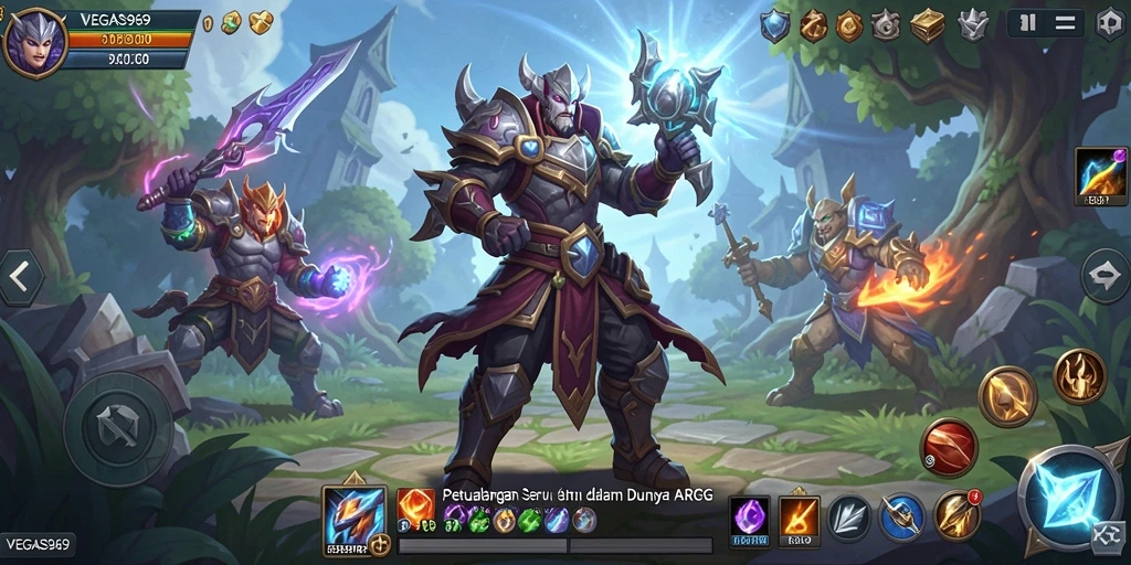 Screenshot gameplay ARPG VEGAS969 menunjukkan aksi yang mendebarkan.