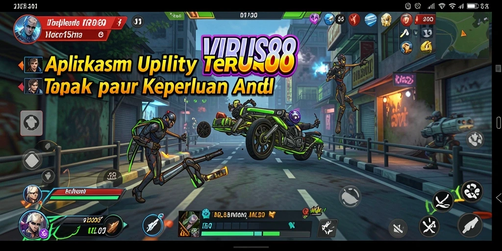 Screenshot utama VIRUS88 menunjukkan antarmuka aplikasi Utility yang intuitif.